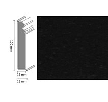 Плинтус Плинтус Dollken Cubu Flex life Hamburg Style 100 1144 - black фото 1 | FLOORDEALER